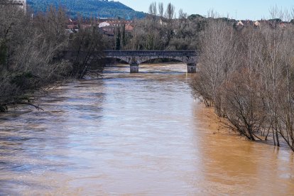 Calles afectadas por la crecida del río en Tudela de Duero. 