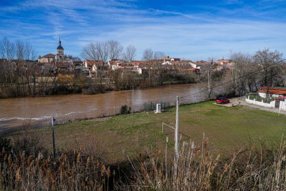 Calles afectadas por la crecida del río en Tudela de Duero. 