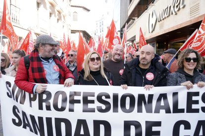 Manifestación en Valladolid por la Sanidad Pública.