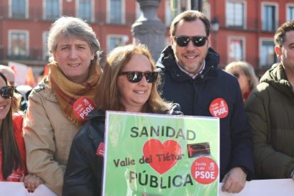 Manifestación en Valladolid por la Sanidad Pública.