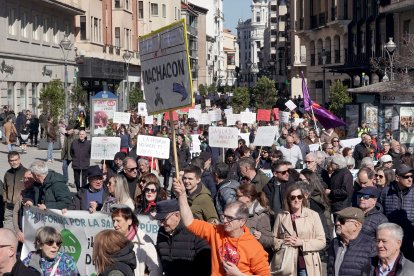 Manifestación en Valladolid por la Sanidad Pública.