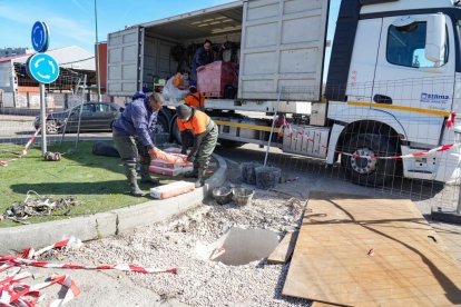 Obras en la calle Daniel del Olmo