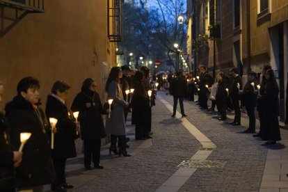 celebración del Vía Crucis Cuaresmal de la Cofradía Penitencial de la Sagrada Pasión de Cristo