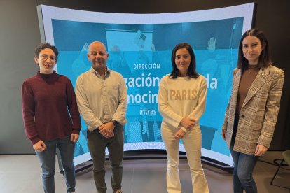 María Palomino, Pablo Gómez, Marta García y Sofía Ballesteros, de Intras.