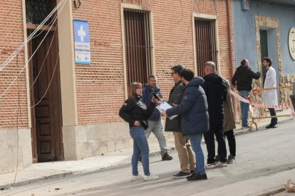 Siete Iglesias de Trabancos. Edificio derrumbado en la plaza Mayor.