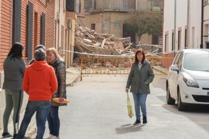 Siete Iglesias de Trabancos. Edificio derrumbado en la plaza Mayor.