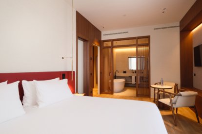 Las instalaciones del hotel Eurostars Valladolid 5 tras la rehabilitación del edificio de la calle Constitución.