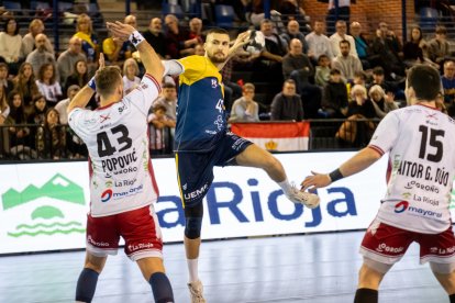 Imagen del BM Logroño La Rioja-Recoletas Atlético Valladolid.