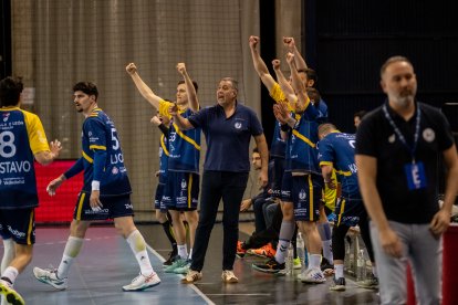 Imagen del BM Logroño La Rioja-Recoletas Atlético Valladolid.