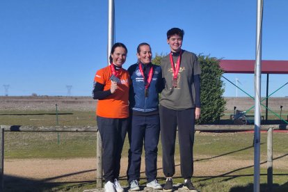 Podium categoria femenina Copa de Foso Olímpico