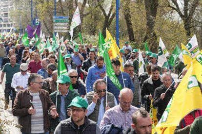 Manifestación de agricultores y ganaderos.