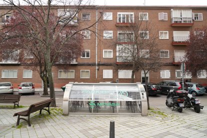 El parkibici de la calle Magallanes en Valladolid.