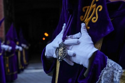 Un momento del Viacrucis procesional en el Miércoles Santo de la capital vallisoletana.