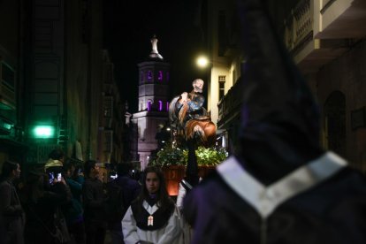 Uno de los momentos de la procesión del Arrepentimiento en el Miércoles Santo vallisoletano.