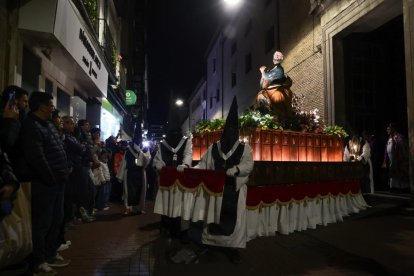 Uno de los momentos de la procesión del Arrepentimiento en el Miércoles Santo vallisoletano.