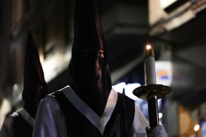 Uno de los momentos de la procesión del Arrepentimiento en el Miércoles Santo vallisoletano.
