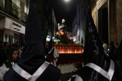 Uno de los momentos de la procesión del Arrepentimiento en el Miércoles Santo vallisoletano.