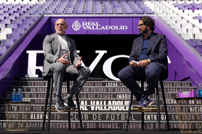 Luis de la Fuente junto a Víctor Orta en Zorrilla.