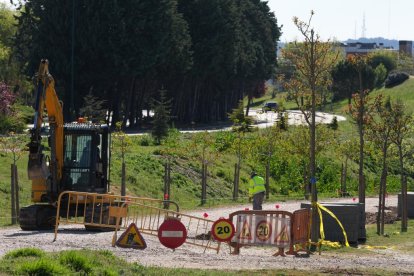 Un momento de las obras en José Acosta en la capital vallisoletana.