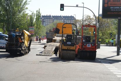Obras en la calle Gloria Fuertes.