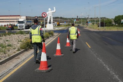 Estado de las obras en la VA-20 de Valladolid.