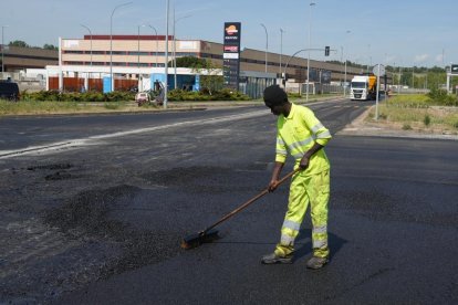 Estado de las obras en la VA-20 de Valladolid.