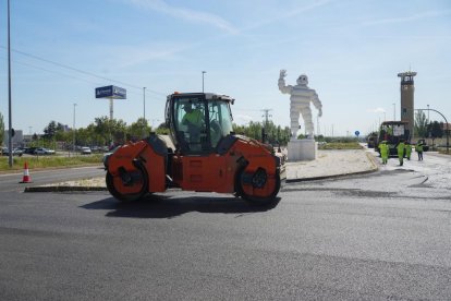 Estado de las obras en la VA-20 de Valladolid.