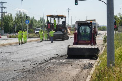 Estado de las obras en la VA-20 de Valladolid.