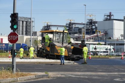 Estado de las obras en la VA-20 de Valladolid.