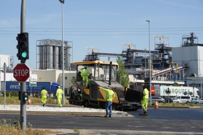 Estado de las obras en la VA-20 de Valladolid.