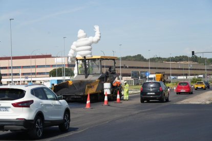 Estado de las obras en la VA-20 de Valladolid.