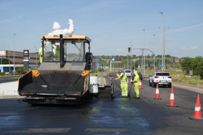 Estado de las obras en la VA-20 de Valladolid.