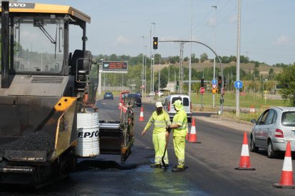 Estado de las obras en la VA-20 de Valladolid.