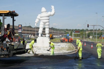 Estado de las obras en la VA-20 de Valladolid.