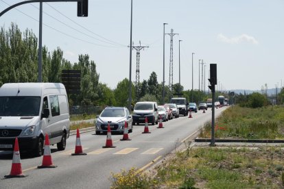 Estado de las obras en la VA-20 de Valladolid.