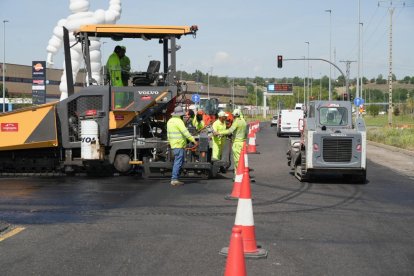 Estado de las obras en la VA-20 de Valladolid.