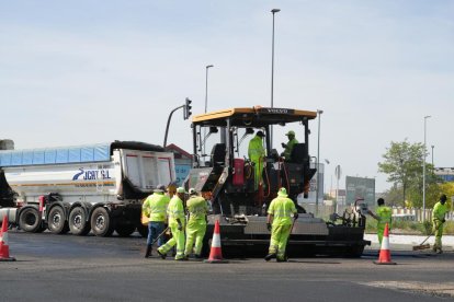 Estado de las obras en la VA-20 de Valladolid.