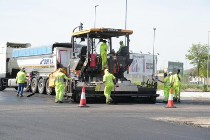 Estado de las obras en la VA-20 de Valladolid.