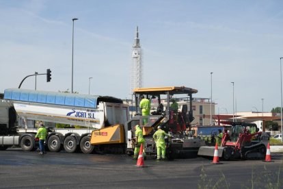Estado de las obras en la VA-20 de Valladolid.