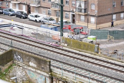 Obras de la tercera vía en Valladolid
