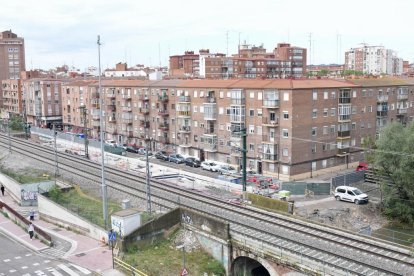 Obras de la tercera vía en Valladolid