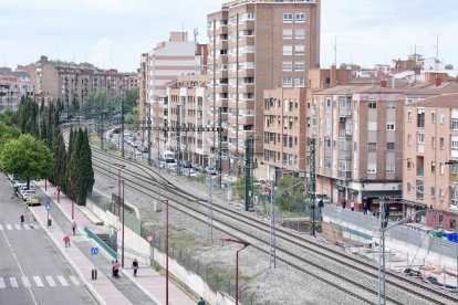 Obras de la tercera vía en Valladolid