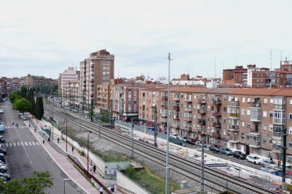 Obras de la tercera vía en Valladolid