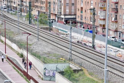 Obras de la tercera vía en Valladolid