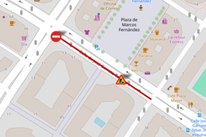 Recorrido afectado por las obras en Parquesol