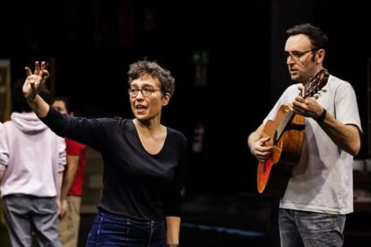 Lucía Miranda durante un ensayo.