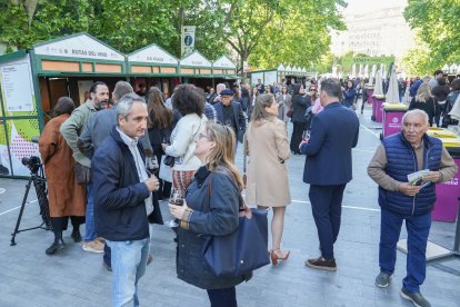 Cita gastronómica 'Vinos + Tapas' en la Acera de Recoletos de Valladolid.