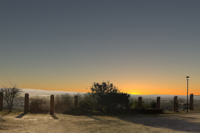 Vistas desde la localización comprobada por Astroval para el eclipse solar desde Cabezón de Pisuerga