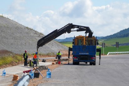 Obras de la autovía A-11 en los tramos comprendidos entre Tudela de Duero y Quintanilla de Arriba.