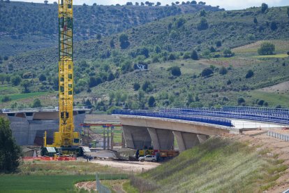 Obras de la autovía A-11 en los tramos comprendidos entre Tudela de Duero y Quintanilla de Arriba.